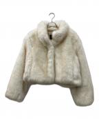 the Barnnetザ バーネット）の古着「Patine Cropped EcoFur Jacket」｜アイボリー