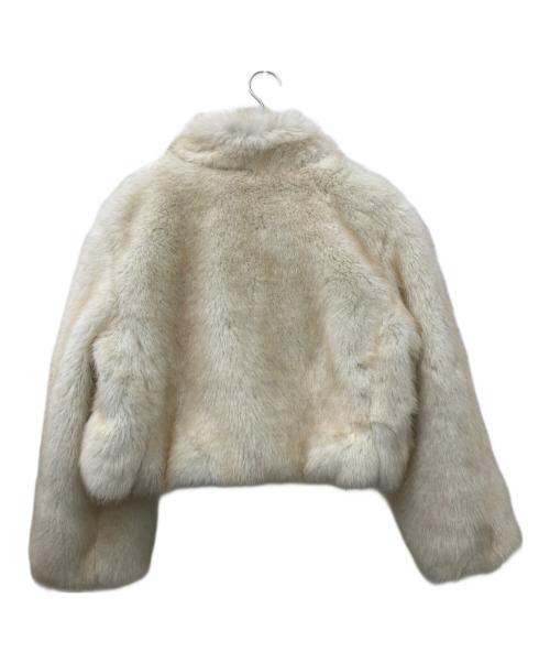 the Barnnet（ザ バーネット）the Barnnet (ザ バーネット) Patine Cropped EcoFur Jacket アイボリー サイズ:Freeの古着・服飾アイテム