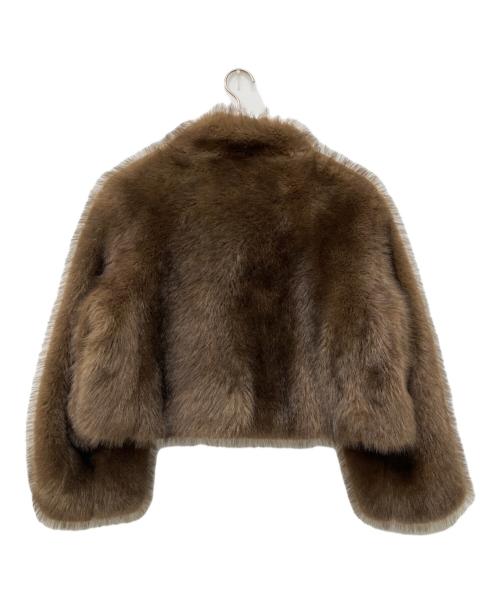 the Barnnet（ザ バーネット）the Barnnet (ザ バーネット) Patine Cropped EcoFur Jacket ブラウン サイズ:Freeの古着・服飾アイテム