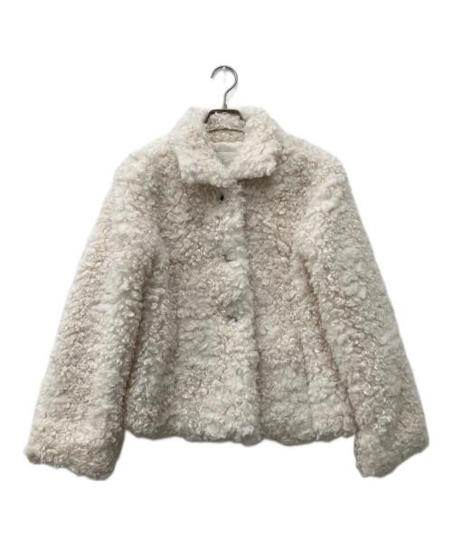 the Barnnet（ザ バーネット）the Barnnet (ザ バーネット) Bouffant Eco-Fur Jacket アイボリー サイズ:Freeの古着・服飾アイテム
