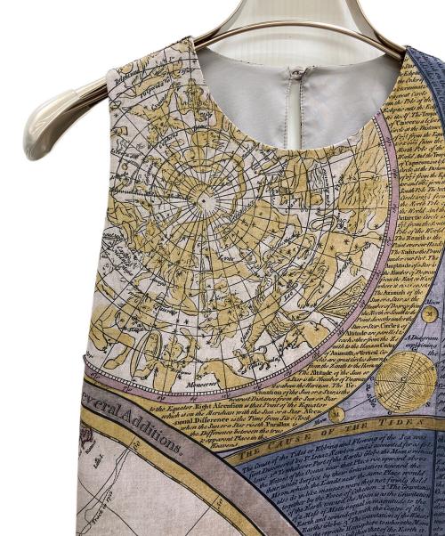 Ameri（アメリ）AMERI (アメリ) CARTOGRAPHIC PATTERN DRESS ブルー サイズ:Sの古着・服飾アイテム
