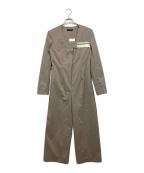 MAISON SPECIALメゾンスペシャル）の古着「Collarless Jacket Rompers」｜ベージュ