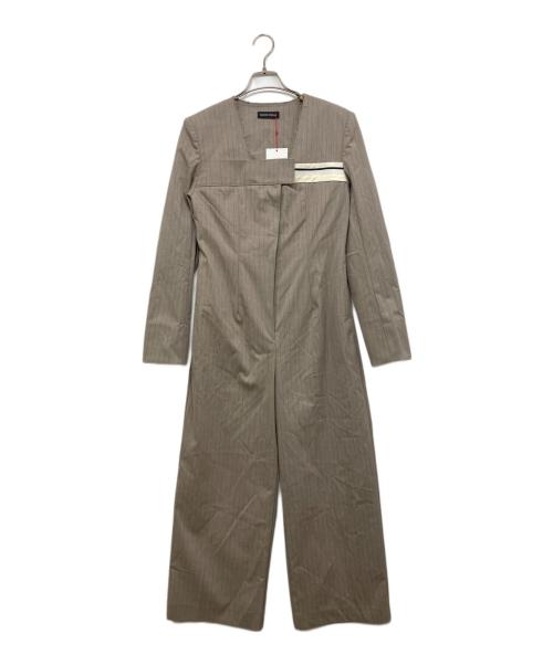 MAISON SPECIAL（メゾンスペシャル）MAISON SPECIAL (メゾンスペシャル) Collarless Jacket Rompers ベージュ サイズ:36 未使用品の古着・服飾アイテム