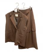 Ameriアメリ）の古着「タイトティアードスカートセットアップ」｜ブラウン