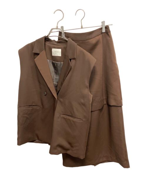 Ameri（アメリ）Ameri (アメリ) タイトティアードスカートセットアップ ブラウン サイズ:Sの古着・服飾アイテム