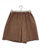 Ernie Palo×6(ROKU) BEAUTY&YOUTHアーニーパロ×ロク ビューティーアンドユース）の古着「別注 SILK COTTON EASY SHORTS」｜ブラウン