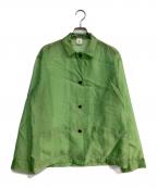 6(ROKU) BEAUTY&YOUTHロク ビューティーアンドユース）の古着「ORGANDY SHIRT」｜グリーン