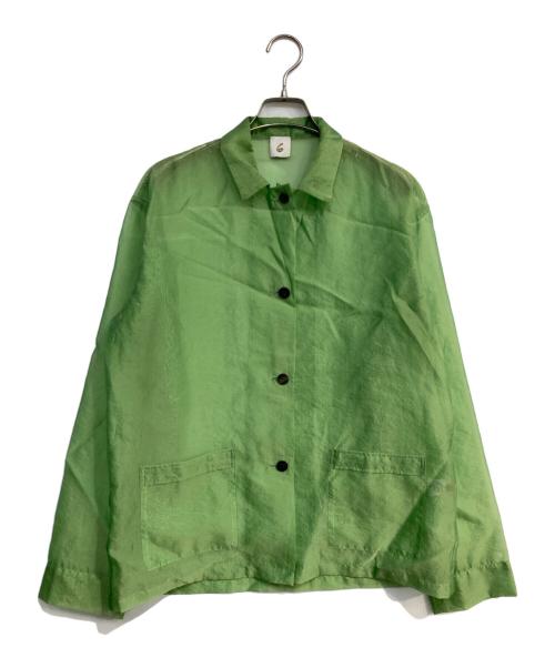 6(ROKU) BEAUTY&YOUTH（ロク ビューティーアンドユース）6(ROKU) BEAUTY&YOUTH (ロク ビューティーアンドユース) ORGANDY SHIRT グリーン サイズ:36の古着・服飾アイテム