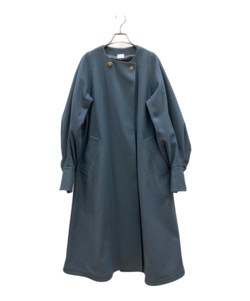 ELIN（エリン）ELIN (エリン) ボリュームスリーブウールコート　STUDIOUS別注 ブルー サイズ:36の古着・服飾アイテム