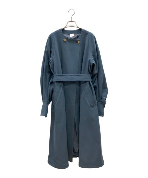 ELIN（エリン）ELIN (エリン) ボリュームスリーブウールコート　STUDIOUS別注 ブルー サイズ:36の古着・服飾アイテム