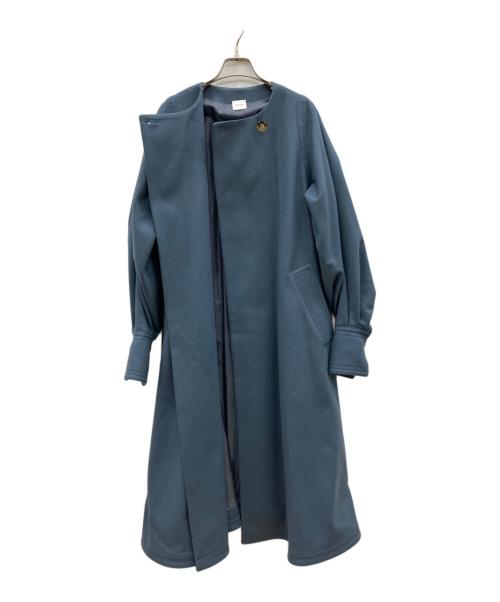 ELIN（エリン）ELIN (エリン) ボリュームスリーブウールコート　STUDIOUS別注 ブルー サイズ:36の古着・服飾アイテム