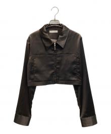 Rosarymoon（ロザリームーン）の古着「Satin Blouson」｜ブラウン