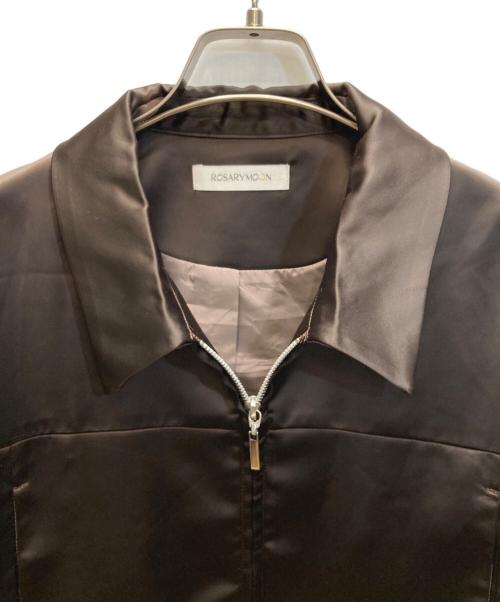 Rosarymoon（ロザリームーン）ROSARYMOON (ロザリームーン) Satin Blouson ブラウン サイズ:Freeの古着・服飾アイテム