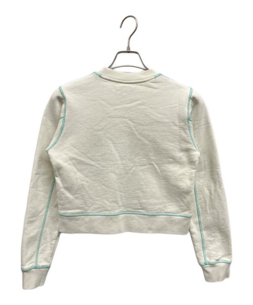 GANNI（ガニー）GANNI (ガニー) クロップドロゴスウェット ホワイト サイズ:XXSの古着・服飾アイテム