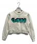 GANNI（ガニー）の古着「クロップドロゴスウェット」｜ホワイト