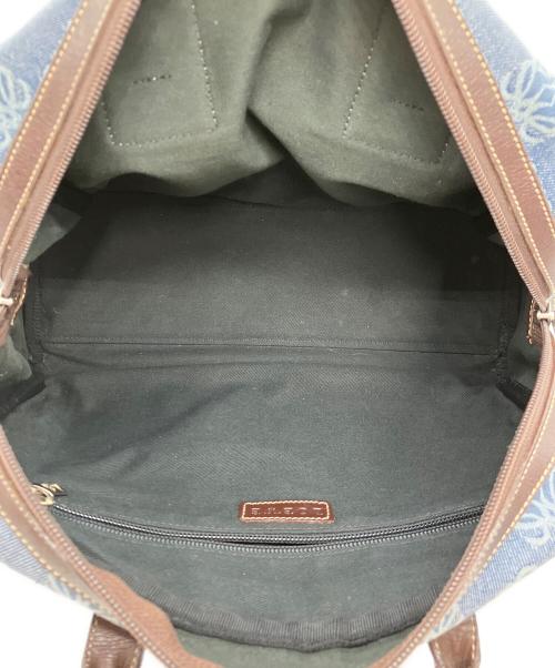 LOEWE（ロエベ）LOEWE (ロエベ) アナグラムボストンバッグ インディゴの古着・服飾アイテム