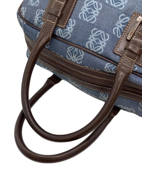 LOEWE（ロエベ）LOEWE (ロエベ) アナグラムボストンバッグ インディゴの古着・服飾アイテム