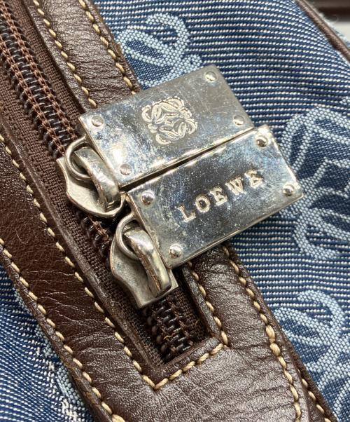 LOEWE（ロエベ）LOEWE (ロエベ) アナグラムボストンバッグ インディゴの古着・服飾アイテム
