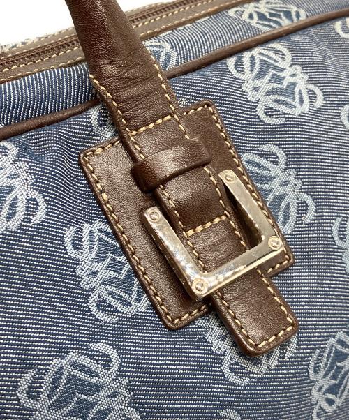 LOEWE（ロエベ）LOEWE (ロエベ) アナグラムボストンバッグ インディゴの古着・服飾アイテム