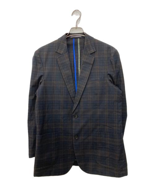 PS Paul Smith（ＰＳポールスミス）PS Paul Smith (ＰＳポールスミス) チェックジャケット ブラウン サイズ:Ｌの古着・服飾アイテム