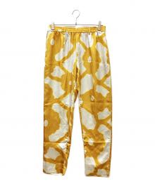 BANANATIME（バナナタイム）の古着「総柄シルクパンツ」｜イエロー