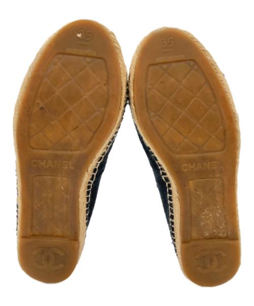 CHANEL（シャネル）CHANEL (シャネル) ココマークエスパドリーユ ブラック サイズ:35の古着・服飾アイテム