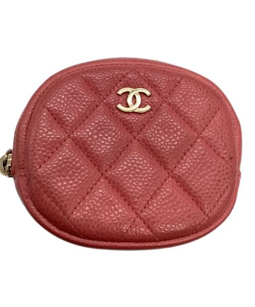CHANEL（シャネル）CHANEL (シャネル) ココマークマトラッセキャビアスキンコインケース ピンクの古着・服飾アイテム