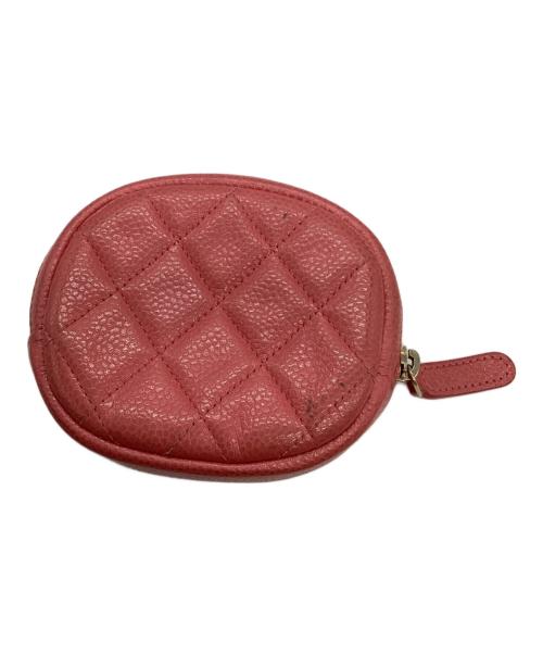 CHANEL（シャネル）CHANEL (シャネル) ココマークマトラッセキャビアスキンコインケース ピンクの古着・服飾アイテム