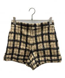 Christian Dior（クリスチャン ディオール）の古着「ツイードショートパンツ」｜ベージュ×ブラック