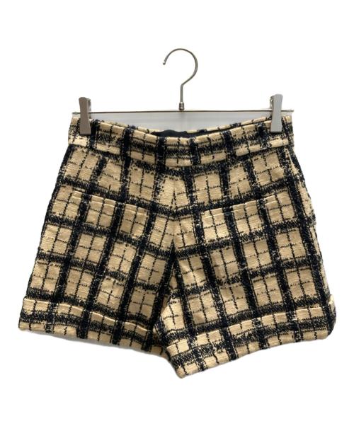 Christian Dior（クリスチャン ディオール）Christian Dior (クリスチャン ディオール) ツイードショートパンツ ベージュ×ブラック サイズ:SIZE 36の古着・服飾アイテム