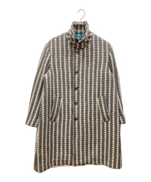q retailor（キューリテーラー）Q retailor (キューリテーラー) ツイードコート ホワイト×グリーン サイズ:SIZE Freeの古着・服飾アイテム