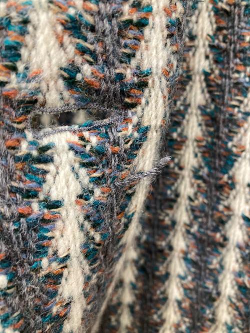 q retailor（キューリテーラー）Q retailor (キューリテーラー) ツイードコート ホワイト×グリーン サイズ:SIZE Freeの古着・服飾アイテム