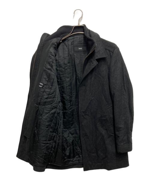 HUGO BOSS（ヒューゴ ボス）HUGO BOSS (ヒューゴ ボス) ラムウール混ジャケット ブラック サイズ:44の古着・服飾アイテム