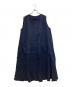nest Robe（ネストローブ）の古着「リネンノースリーブフレアワンピース」｜ネイビー