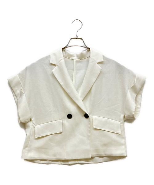 LOUNIE（ルーニー）LOUNIE (ルーニー) ハーフスリーブジャケット ホワイト サイズ:38の古着・服飾アイテム