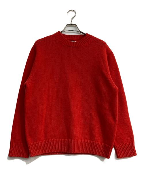 Yonetomi（ヨネトミ）yonetomi (ヨネトミ) SOFT LAMB WOOL KNIT　95-244-026 レッド サイズ:3の古着・服飾アイテム