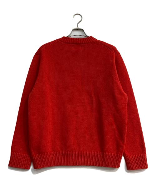 Yonetomi（ヨネトミ）yonetomi (ヨネトミ) SOFT LAMB WOOL KNIT　95-244-026 レッド サイズ:3の古着・服飾アイテム