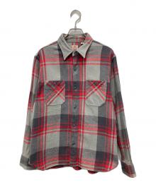 SUGAR CANE（シュガーケーン）の古着「TWILL CHECK WORK SHIRT」｜グレー×レッド