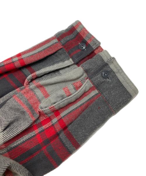 SUGAR CANE（シュガーケーン）SUGAR CANE (シュガーケーン) TWILL CHECK WORK SHIRT グレー×レッド サイズ:Mの古着・服飾アイテム