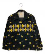 STYLE EYESスタイルアイズ）の古着「ARGYLE CORDUROY SPORTS SHIRT」｜ブラック