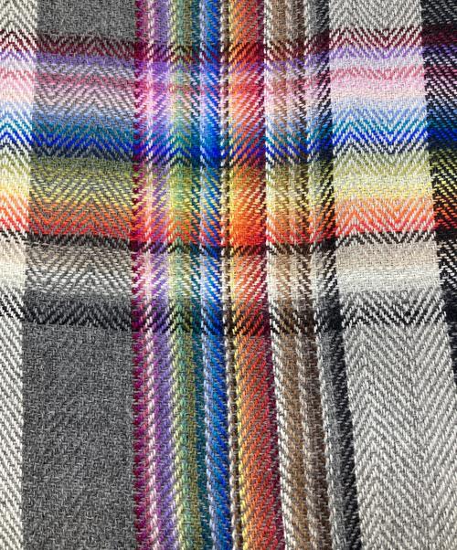 THE INOUE BROTHERS（イノウエブラザーズ）THE INOUE BROTHERS (イノウエブラザーズ) BABY ALPACA 大判チェックストール グレーの古着・服飾アイテム