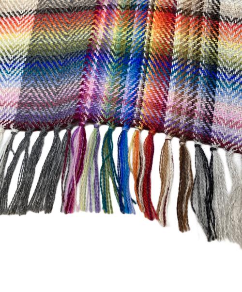 THE INOUE BROTHERS（イノウエブラザーズ）THE INOUE BROTHERS (イノウエブラザーズ) BABY ALPACA 大判チェックストール グレーの古着・服飾アイテム