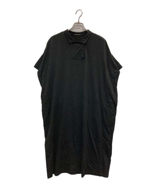 mizuiro-ind（ミズイロインド）mizuiro-ind (ミズイロインド) 襟付き半袖ワンピース ブラック サイズ:FREEの古着・服飾アイテム