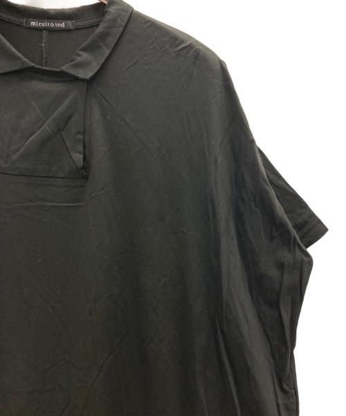 mizuiro-ind（ミズイロインド）mizuiro-ind (ミズイロインド) 襟付き半袖ワンピース ブラック サイズ:FREEの古着・服飾アイテム