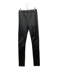 MM6 Maison Margiela（エムエムシックスメゾンマルジェラ）の古着「MM6 Maison Margiela　フェイクレザーパンツ」｜ブラック