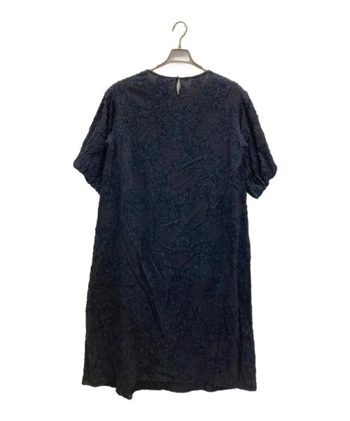 BEARDSLEY（ビアズリー）BEARDSLEY (ビアズリー) カットジャガードワンピース ネイビー サイズ:SIZE Freeの古着・服飾アイテム