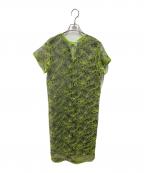 LE CIEL BLEUルシェルブルー）の古着「Flower Embroidery Dress」｜グリーン