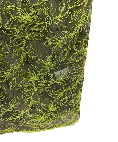 LE CIEL BLEU（ルシェルブルー）LE CIEL BLEU (ルシェルブルー) Flower Embroidery Dress グリーン サイズ:36の古着・服飾アイテム