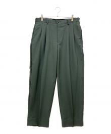 MARKA（マーカ）の古着「2TUCK COCOON FIT WOOL MOHAIR TROPICAL」｜グリーン