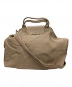 LONGCHAMPロンシャン）の古着「トラベルバッグ」｜ベージュ